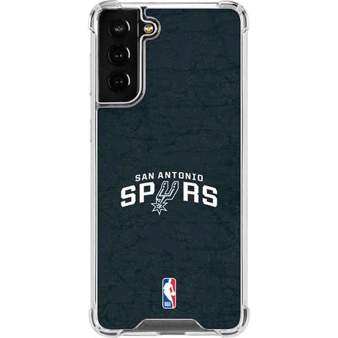 NBA San Antonio Spurs Distressed Galaxy S21 FE Clear Case